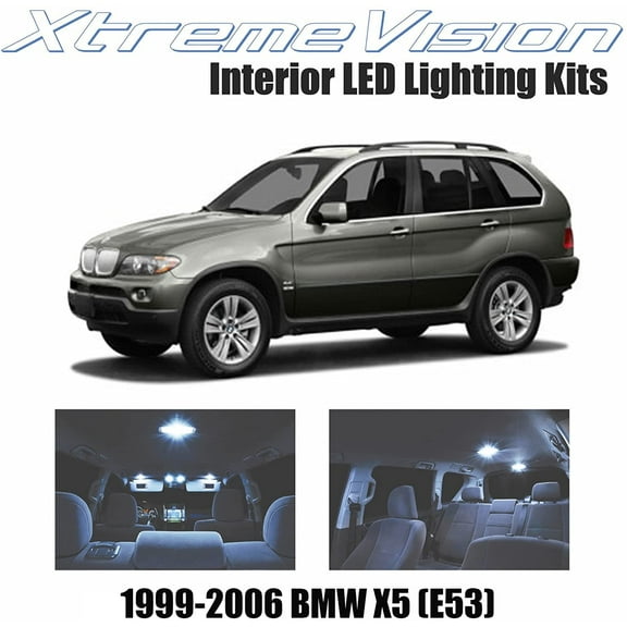 Xtremevision Interior LED for BMW X5 E53 1999-2006 16 Pieces Cool White Interior LED Kit   Installation Tool