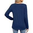 thumbnail image 5 of SHINE UP V Neck T Shirts for Women Long Sleeve Shirts Casual Lightweight Basic Tunic Tops, 5 of 8