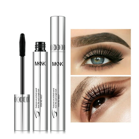 4D Mascara, Eyelash Enhancer, Waterproof Curling Lengthening Mascara for Fast Drying Thick Lashes, Compact Velvet Brush, Easy to Use Eye Makeup Tool