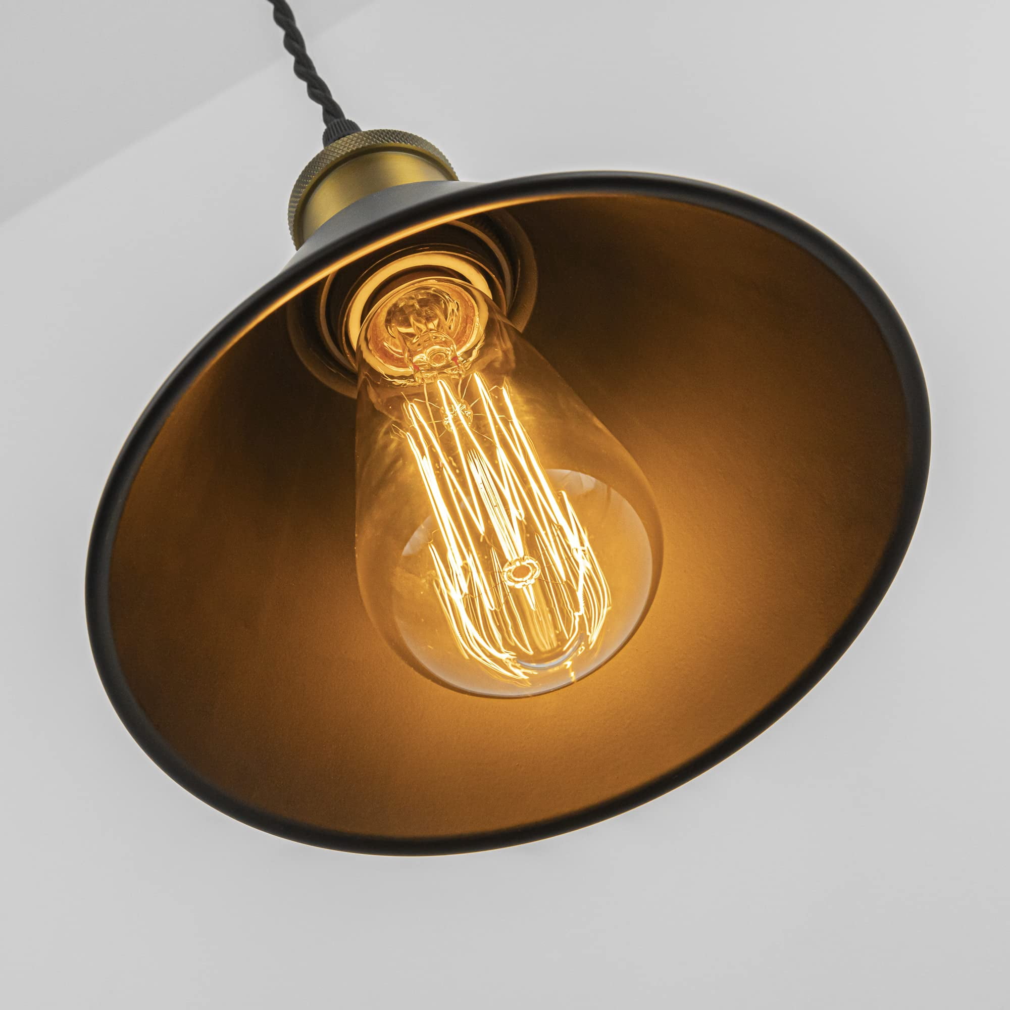 KAYYELAMP 1x Plug in Cable Track Rail, 2X Adjustable Cord Black Track Lighting Fixtures Matt Brass Finish E26 Base H-Type Vintage Design for Kitchen Loft(No Bulb)
