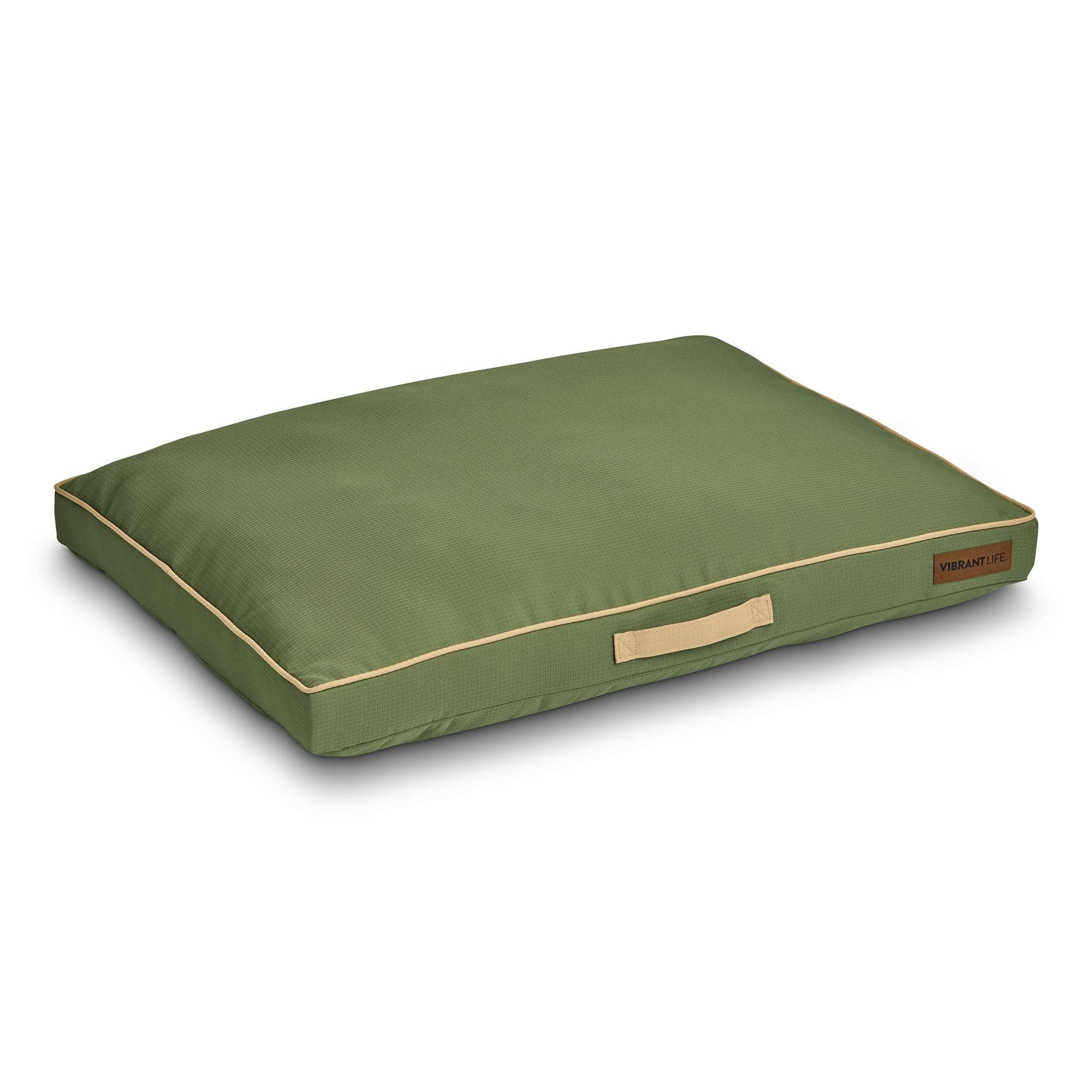 Vibrant Life Travel Dog Bed, Large, Durable, Chew Resistant, Loden Green 38" x 28"