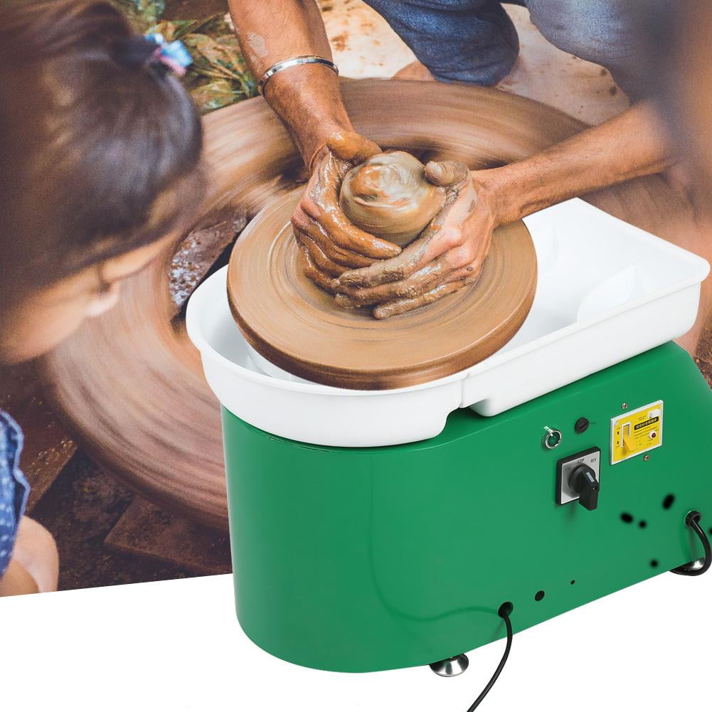 WALFRONT 350W 24cm Brushless Electric Pottery Wheel Machine US Plug for