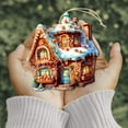 thumbnail image 3 of Designocracy 8100191-2 5 x 5.5 x 0.25 in. Gingerbread House Wooden Christmas Decor Ornaments, 3 of 8