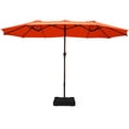 thumbnail image 1 of Patiojoy 15 Ft Outdoor Double-Sided Patio Umbrella Sunshade w/ Base, 1 of 9