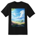 thumbnail image 2 of Plus Size Shirt for Women Black Tops for Women Short Sleeves Shirt for Women Landscape3 T Shirt Crewneck Shirt for Women 5XL, 2 of 5