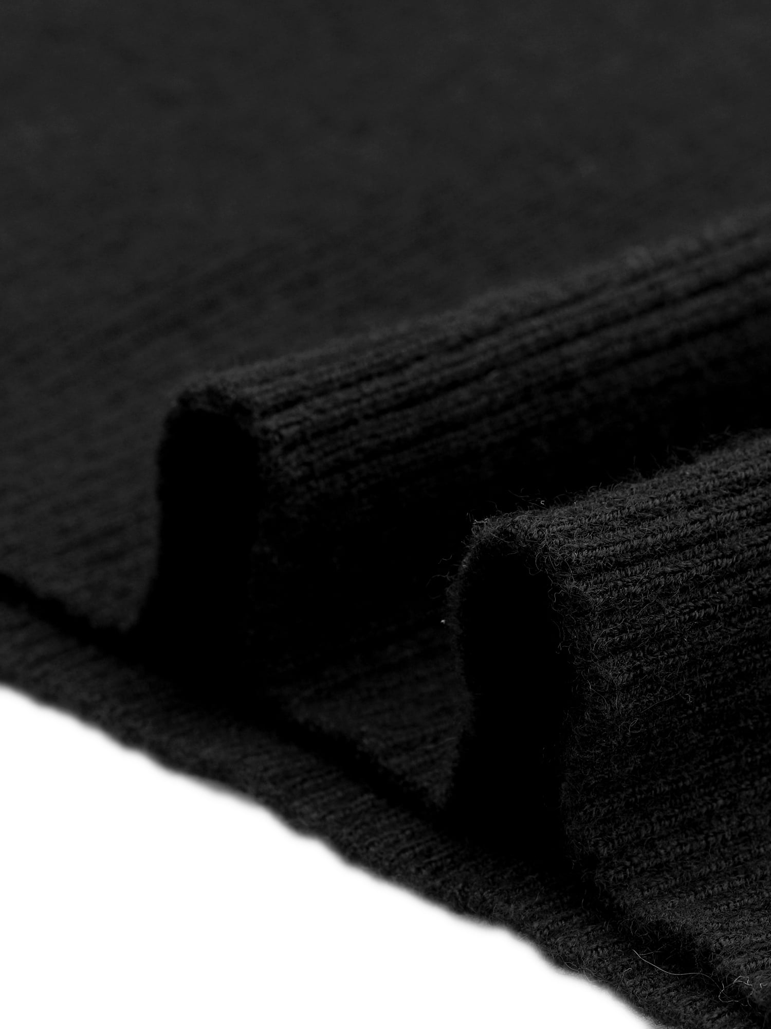 DARING DIVA Women's Long Sleeve Crewneck Fitted Pullover Sweaters XS Black