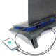 (USED) ENHANCE Gaming Laptop Cooling Pad Stand with LED Cooler Fans , Adjustable Height , & Dual USB Port for 17 inch Laptops - 5 Ultra Quiet High Performance Fans 2630 RPM & Built-In Bumpers - image 5 of 8