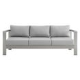 thumbnail image 4 of Modway Shore Sunbrella® Fabric Aluminum Outdoor Patio Sofa in Silver Gray, 4 of 6