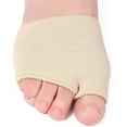 thumbnail image 5 of Foot Sleeve Pads Half Toe Bunion Sleeve Foot Care Forefoot Pad With Fabric Soft Gel Cushions For Neuroma Blisters 2 Pairs, 5 of 7