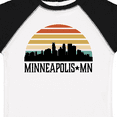 thumbnail image 4 of Inktastic Minneapolis Minnesota Skyline Retro Sunset Boys or Girls Toddler T-Shirt, 4 of 5