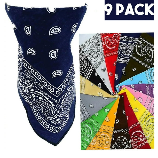Zang Fashion 100 Cotton Double Sided Print Paisley Bandana Scarf Head Wrap Neck Face Cover For Men Women Unisex 22 Inch One Size Red Walmart Com Walmart Com