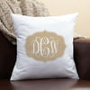 Personalized My Beige Monogram Pillow