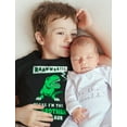 thumbnail image 3 of Tstars Big Brother T-shirt for Boys - Dinosaur-Themed Sibling Shirt - Perfect for Pregnancy Announcements - Ideal Big Brother Gift - Toddler's Birthday & Baby Shower Present - 18M Black, 3 of 6