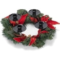 thumbnail image 4 of Roman 133830 Inc Advent Wreath with Pine and Poinsettia Candleholder, 14 inch, Multicolor, 4 of 6