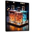 thumbnail image 2 of Designart "Bottles of Liquor Capturing the Spirit Drops III" Food & Beverage Floater Framed Canvas Wall Art, 2 of 7