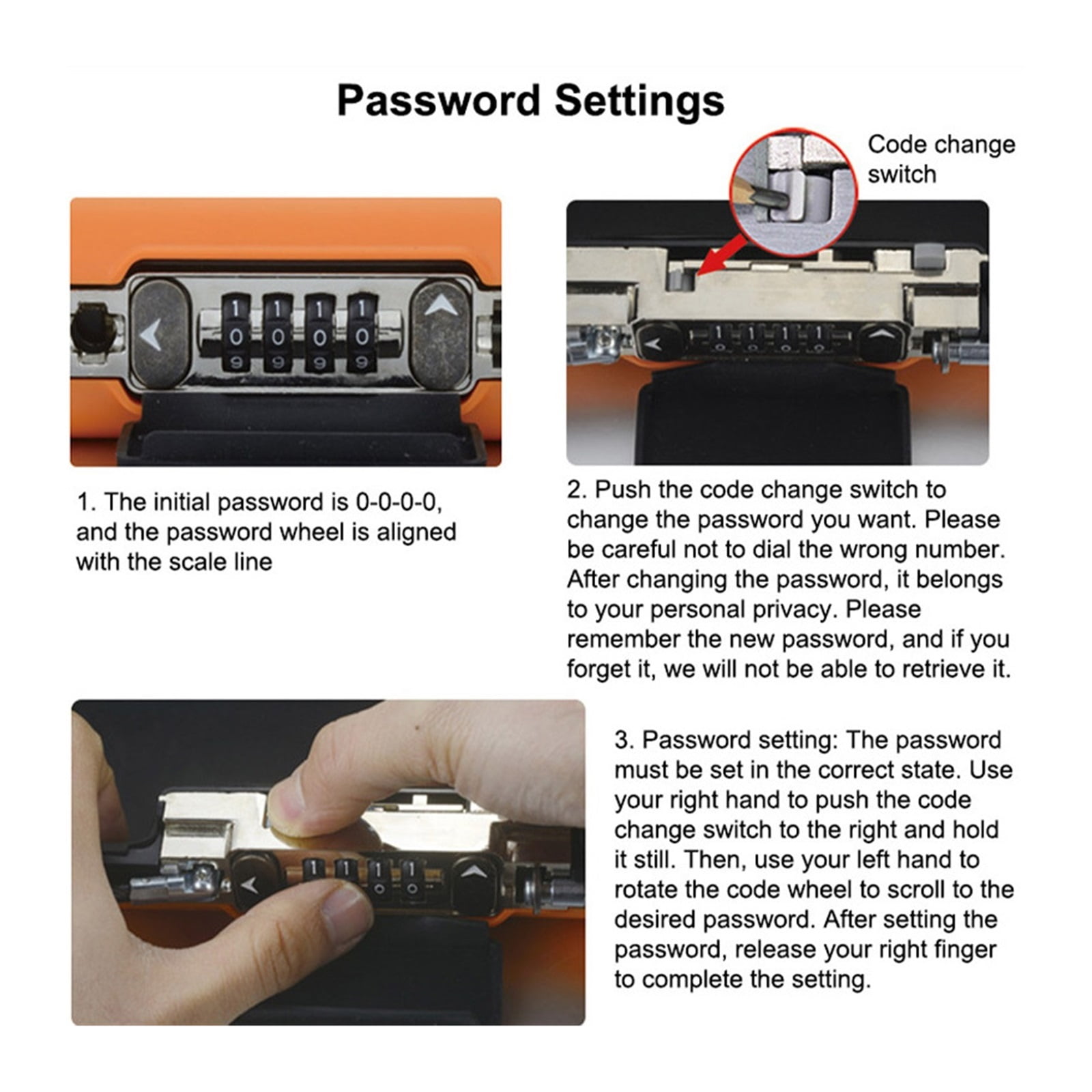 Portable Key Safe Box , Safe Password Lock Safety Wire Rope Fixed for Jewelry Cash Card Mobile Phone Alloy Storage Safe Hidden ,Prevent Theft