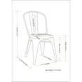 thumbnail image 3 of Simpli Home Fletcher Metal Dining Side Chair (Set of 2) in Distressed Black, Copper, 3 of 8