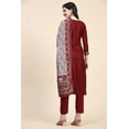 thumbnail image 3 of Trendmalls Women's Wear Cotton Fabric Embroidery Stright Kurta with Salwar Suit Set, 3 of 11