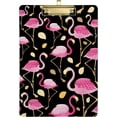 thumbnail image 1 of FMSHPON Pink Flamingos Clipboard Hardboard Wood Nursing Clip Board and Pull for Standard A4 Letter 13x9 inches, 1 of 8