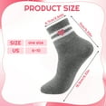 thumbnail image 2 of Bocaoying 8 Pairs Girl Crew Athletic Socks, Cotton Socks with Retro Stripes Hearts Cartoon Patterns for Kids Running Sport Indoor Outdoor, 2 of 7