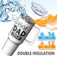 thumbnail image 3 of 40oz Insulated Dad Gift Cup, Best Dad Ever Stainless Steel Tumbler with Lid & Straw, Father's Day Christmas Birthday from Wife Son, 3 of 5