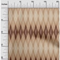 thumbnail image 1 of oneOone Georgette Viscose Tan Fabric Argyle Check Craft Projects Decor Fabric Printed By The Yard 42 Inch Wide, 1 of 4