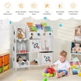 thumbnail image 4 of Infans Kids Toy and Book Organizer Children Wooden Storage Cabinet w/ Storage Bins, 4 of 7