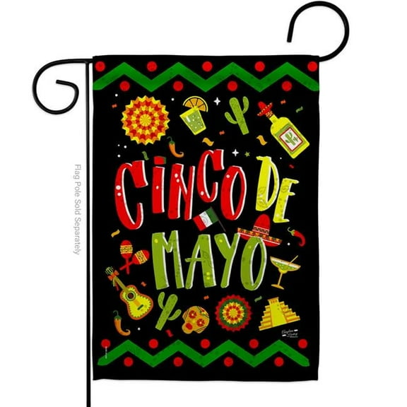 Angeleno Heritage G135043-BO Ready to Cinco de Mayo Summertime 13 x 18.5 in. Double-Sided Decorative Vertical Garden Flags for House Decoration Banner Yard Gift