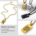 thumbnail image 3 of Grabado personalizado para hombre con placa de oro,Collar de acero con etiqueta de perro de fibra de carbono para hombres,Etiqueta de perro del ejército con placa militar con cadena, 3 of 5