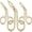 Gold Plated, variant on 3 Pcs Eyebrow Scissor Tweezers with Handle Flat Straight Tip Facial Hair Eyebrow Tweezer for Women Precision Stainless Steel Brow Remover Slanted Nose Wig Plucker for Women Men(Gold Plated)