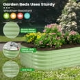 thumbnail image 2 of Galvanized Raised Garden Bed, 17" Tall 6 in 1 Modular Metal Raised Planter Beds Kit Planter Box Outdoor for Vegetables Flowers, 2 of 7