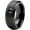 Black, variant on Tungsten Audiophile Audio Music Love Band Ring 8mm Men Women Comfort Fit Black Step Bevel Edge Brushed Polished