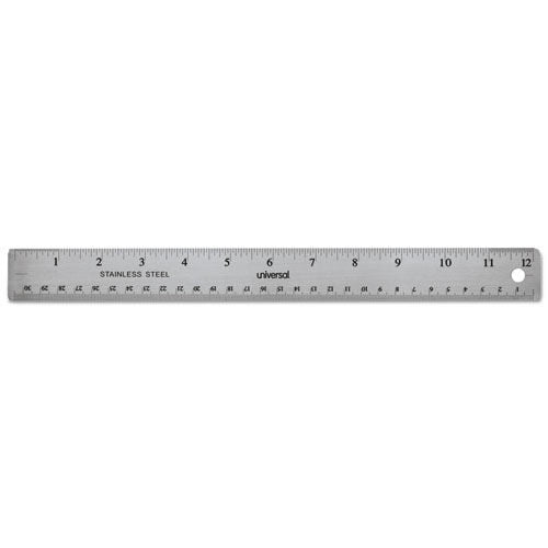 School Smart Double Beveled Wood Ruler 12 X 1-1/8 5/32 Inches Office And Rulers 