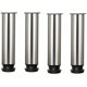 thumbnail image 1 of Patas para muebles - Juego de 4 patas de acero inoxidable de altura regulable para sofás, mesas y armarios - 25 cm - 25 cm, 1 of 4