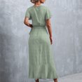 thumbnail image 4 of Vestido cruzado floral NikouMX con cuello en V para mujer verano S M L XL XXL, 4 of 6