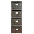 thumbnail image 2 of Linon Vertical 14.60 x 3.90 x 45.90 in Gray Metal Four-Slot Mailbox, 2 of 4