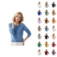 thumbnail image 1 of Pulls pour Femmes 2026 Mode Automne Hiver Manches Longues Col Rond Doux Tricoté Uni, 1 of 4
