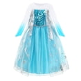 thumbnail image 4 of Disfraz de Frozen para niños y niñas, disfraz de princesa Elsa, Anna, sirena, Rapunzel, Cenicienta, Bella, fiesta de cumpleaños, 4 of 5