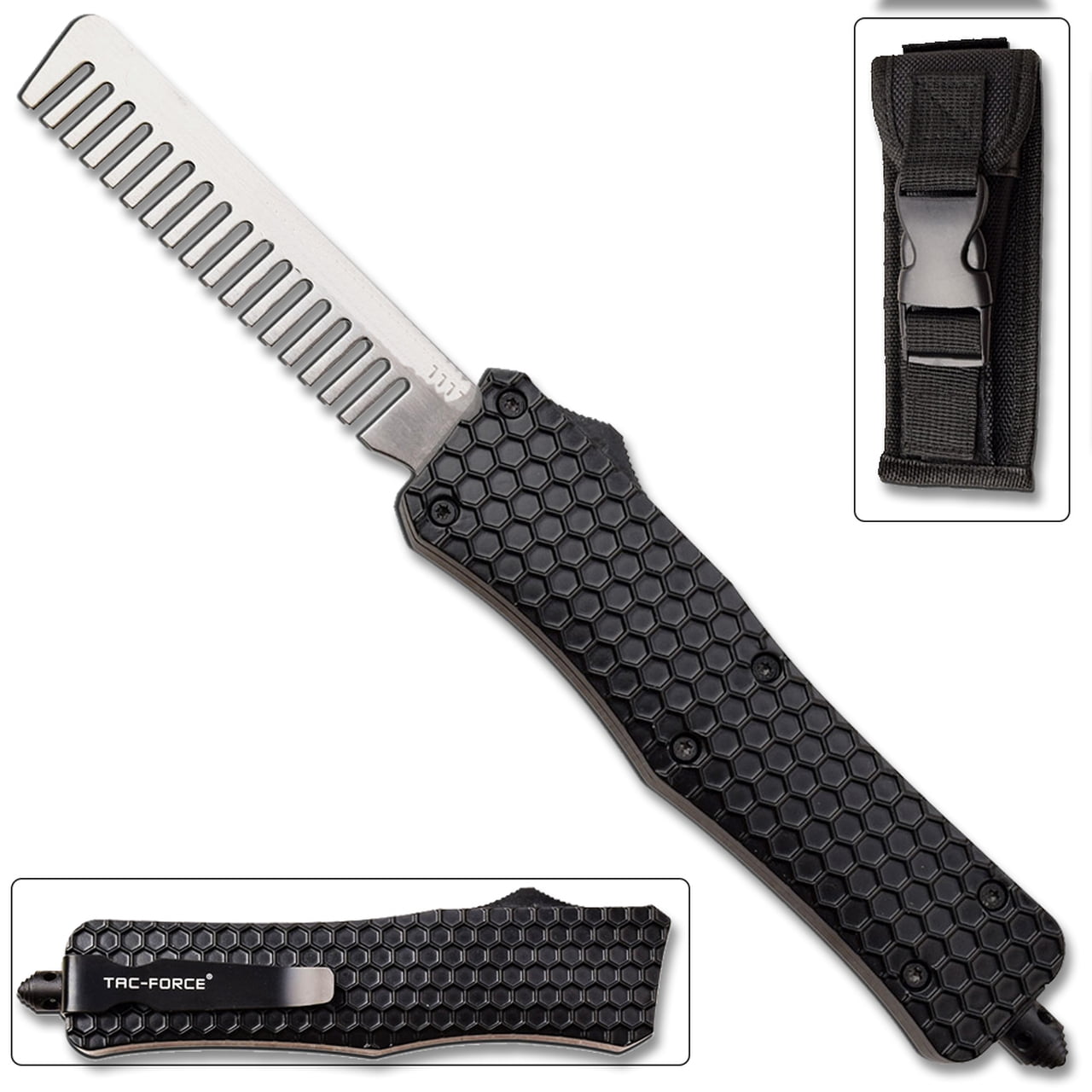 FOLDABLE POCKET HAIR COMB SWITCHBLADE COMPACT HANDY STYLISH FLICK BRUSH NEW 