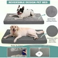 thumbnail image 2 of Behome 48Inch Orthopedic Dog Bed for Large Dogs, Supportive Egg Foam Pet Bed with Removable & Washable Cover, Waterproof Lining & Bite Resistant, Two Types of Fabrics(Gray), 2 of 9