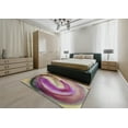 thumbnail image 5 of Ahgly Company Machine Washable Indoor Rectangle Transitional Dark Raspberry Purple Area Rugs, 3' x 5', 5 of 7