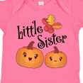 thumbnail image 4 of Inktastic Little Sister Pumpkins with Fall Leaves Girls Baby Bodysuit, 4 of 5