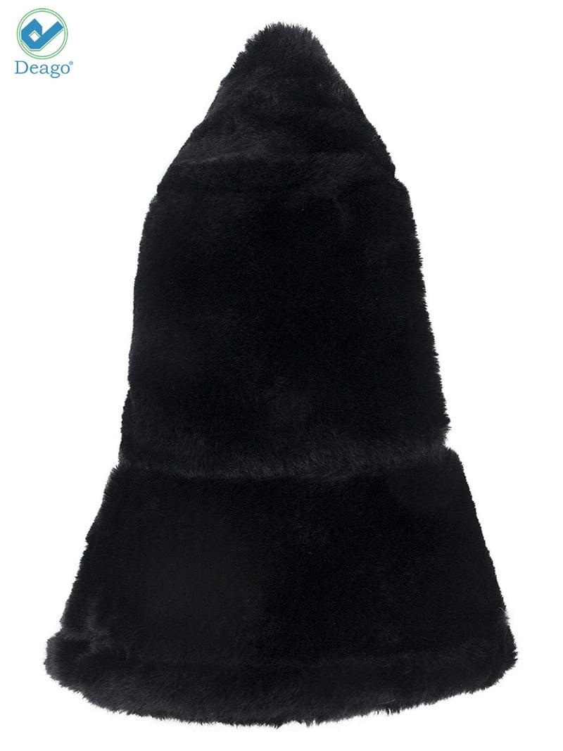 Deago Bucket Hat for Women Warm Hats Vintage Faux Fur Wool Outdoor Fisherman Cap (Black) - Walmart.com