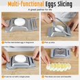 thumbnail image 3 of Cortador de huevos, cortador de huevos para huevos duros, cortador de huevos de alambre de acero inoxidable, cortador de huevos de aluminio resistente, apto para lavavajillas para huevos, fresas y frutas blandas Sailing Electrónica, 3 of 5