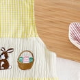 thumbnail image 7 of UngA Baby Boy Easter Outfit Bunny Carrot Embroidery Jumpsuit Sleeveless Overall Spring Palysuit Infant Newborn Summer Clothes (Yellow,3-6 Months), 7 of 7
