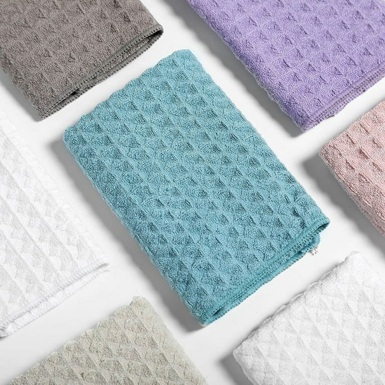 smiry 100% Cotton Waffle Weave Kitchen Dish Cloths, Ultra Soft Absorbent Quick Drying Dish Towels, 12x12 Inches, 6-Pack, Teal, Size: Dishcloth 12x12