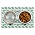 thumbnail image 1 of Green Pet Mat for Food and Water, Watercolor Art Style Palm Leaves Tropical Nature Exotic Rainforest Foliage, Non-Slip Rubber Mat for Dogs and Cats, 18" X 12", by Ambesonne, 1 of 2
