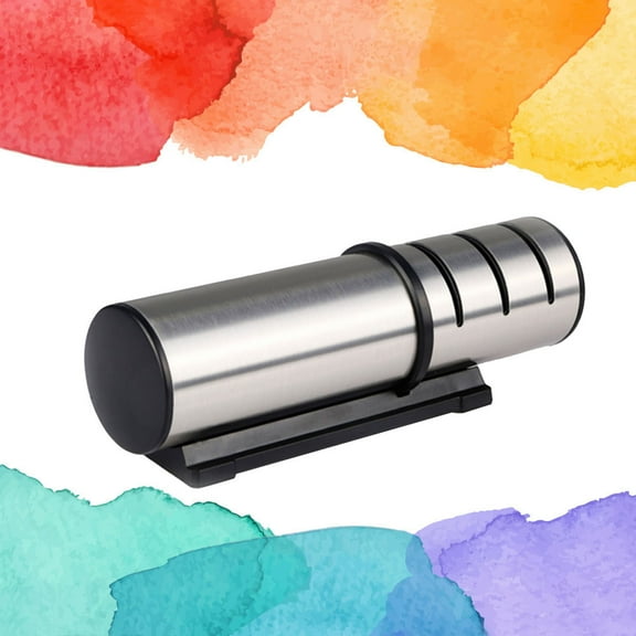 ROSENICE 1Pack Sharpener For Kitchen Tools With Tungsten Steel And Ceramic In Square Shape Black