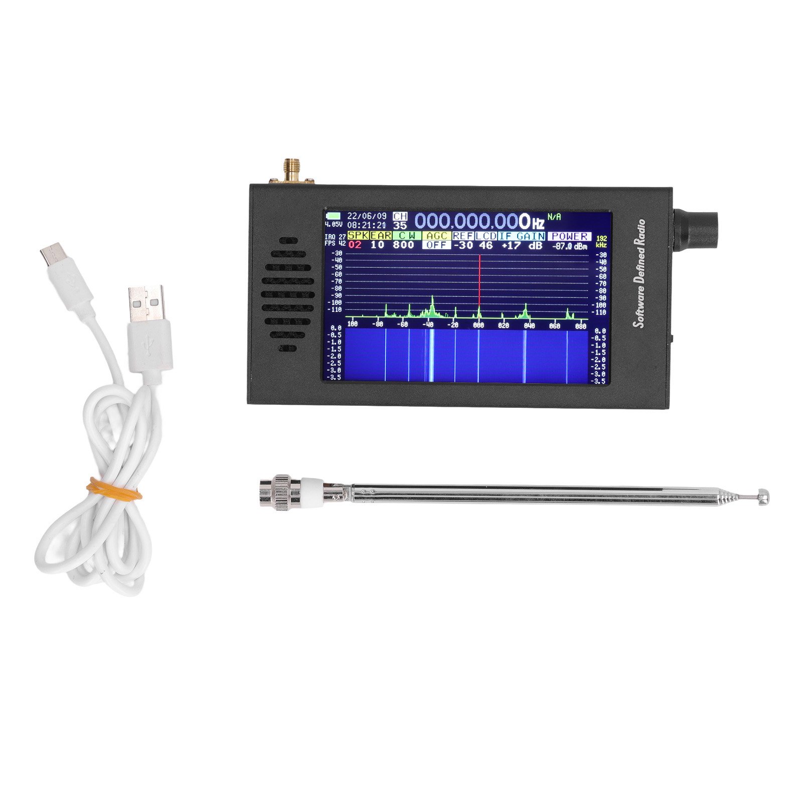 Sorven DSP SDR Receiver Shortwave Radio Receiver, DSP SDR Radio Receiver 100KHz To 149MHz LCD Touch Screen for Home