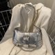 thumbnail image 3 of Bolso de axila de moda para mujer bolso Punk de estilo fresco remache Y2K para viajes vacaciones diario, 3 of 9